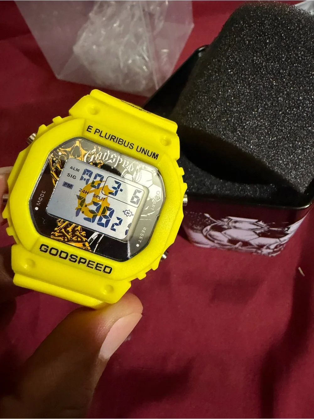 Godspeed Yellow Digital Sports Watch with Bold Graphic Dial